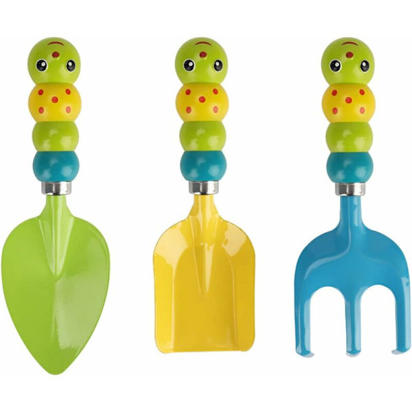 3 st Mini Spade Rake Hållbar Blomkruka Spade Trädgårdsredskap Set Abs Järn Bärbar Trädgårdsartiklar för Fröplantor Inomhus Utomhus Växtvård-