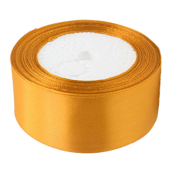 1 rulle 40mm 22 meter sidenband i silkesatin till bröllopsfest (guldfärgad)