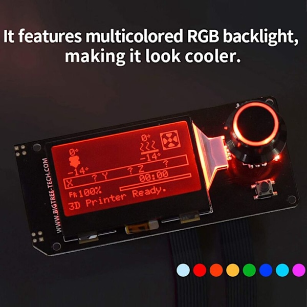Mini12864 LCD Grafisk Intelligent Display Kontrollpanel för Prusa-I3 3D-skrivare