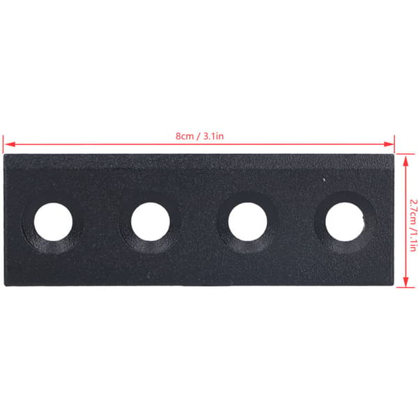 Låge dørspor link plade kit kulstofstål skydedør hardware dele 8x2.7cm