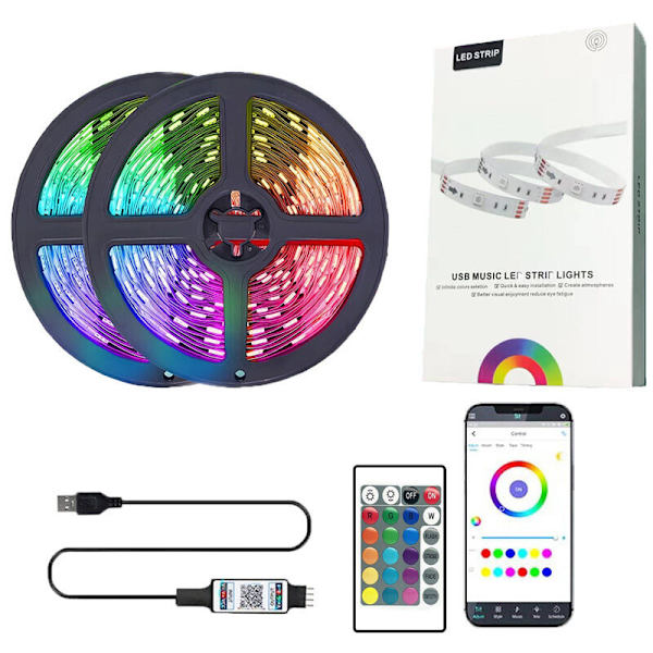 LED-remsa 5v USB bluetooth 5050 2835 Symphony set (1 meter)