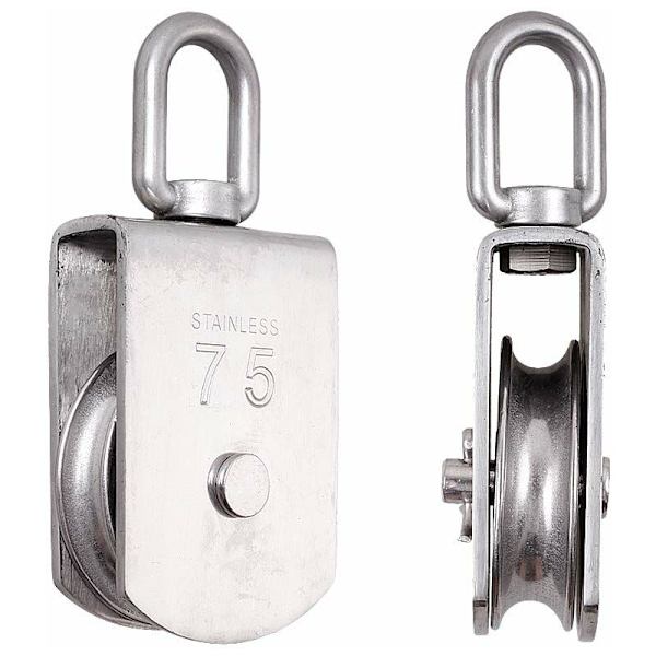 Pack m75 Løftetrisse Laster 750kg Hårdt Arbejde 304 Rustfrit Stål Drejelig Løftetov Trisseblok-DENUOTOP
