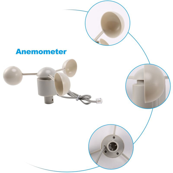 WH-SP-WS01 Vindmåler Vindsensor Værstasjon Anemometer Tilbehør