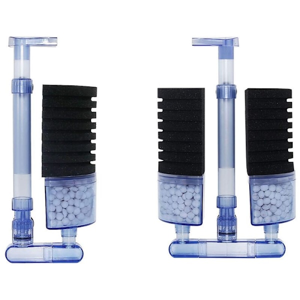 Akvariefilter, Ultra Quiet Biokemisk Svampefilter Akvarium Luftpumpe Yngel Akvarium Vandtank Vandfald Dobbelt Skum Svampefiltre Xy-2883