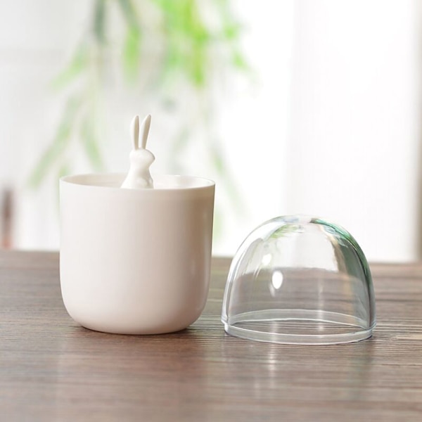Bomuldspindholder, Q-tips Tandpind Opbevaringsarrangør (Kanin)