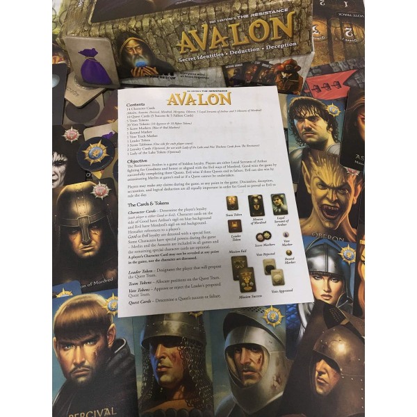 Resistance: The Avalon Card Game Mystery Board Game Ages 13+ avalon