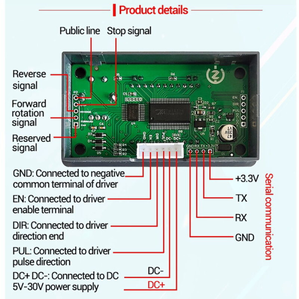 42 57 Stepper Motor Controller Positiv Revers Vinkel Puls Hastighetskontroll Styrekort Programmerbar PLC Seriell Kommunikasjon