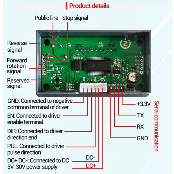 42 57 Stepper Motor Controller Positiv Revers Vinkel Puls Hastighetskontroll Styrkort Programmerbar PLC Seriell Kommunikation