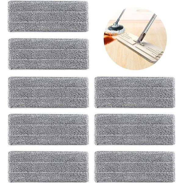 Mop Ersättningsöverdrag 8 Stycken Ersättningsmoppduk Velcro Plattmop Tvättad Mopdynor Passar De Flesta Golvtyper Maskintvättbar