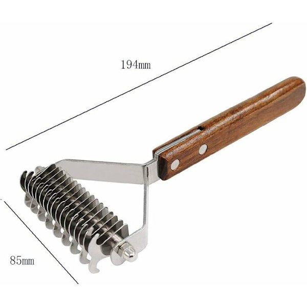 Coat King Rake Pet Undercoat Rake Hund Dematting Kam Pet Grooming Børste Deshedding Værktøj 17+9 Dobbeltsidet Tænder Undercoat Rake (DUAL)