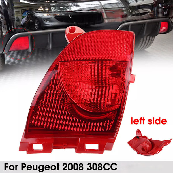 Baklykt, bremselys for støtfanger til Peugeot 308 Cc C3 2008 Citroen C3Xr 2009-2011 6350 Gj 6351 Gh - Venstre