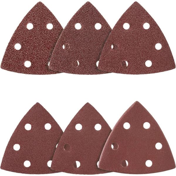 100 st triangulära sandpapper - 6 hål - 90 x 90 x 90 mm för deltaslipmaskin - triangulära sandpapper - slipning och polering（320）--