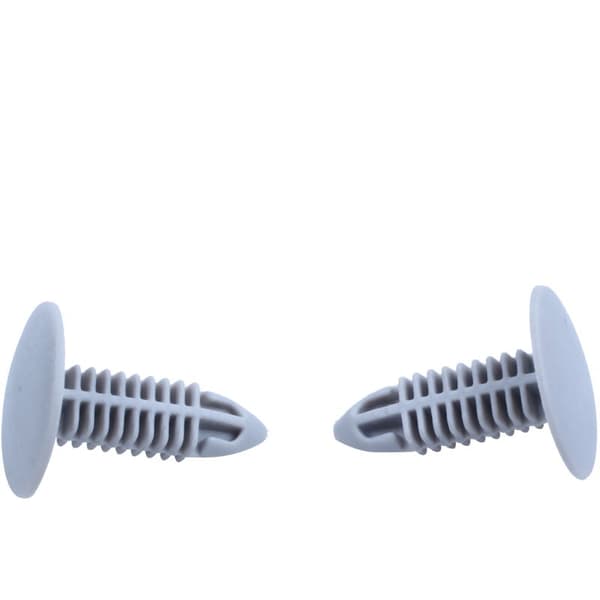 30 stk. plastfester skruer grå flens støtfangerklips for 6mm x 6,7mm hull