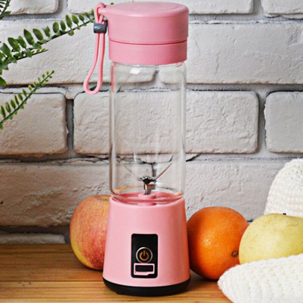 Bærbar Elektrisk Frugtpresser USB Lomme Grøntsagssaftpresser Blender Genopladelig Mini Saftfremstilling Skæring med Lilla Opladningskabel