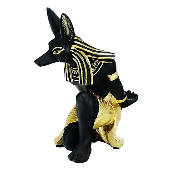 Hartsfigur i resin av guden Anubis - Vinställ - Moderna egyptiska hundminiatyrer - Statyer - Djur - Inredning - Skrivbordsdekor - Skulptur