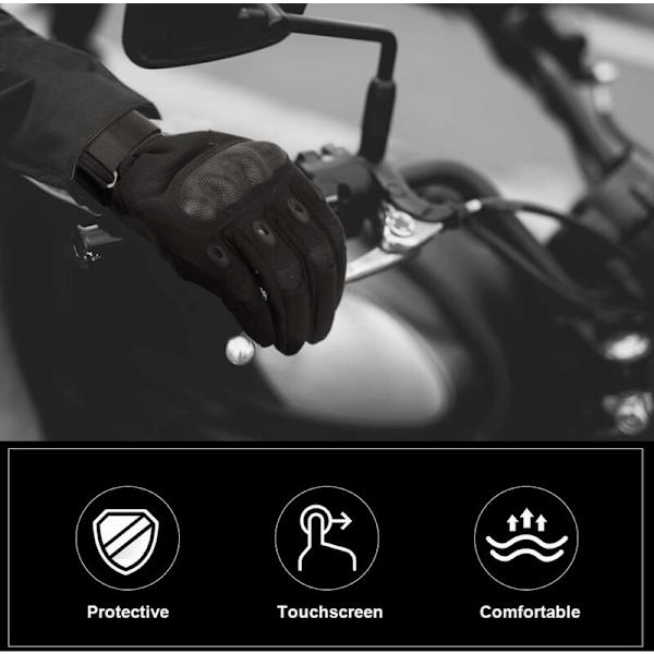 Motorcykelhandskar Hel Finger Touch Screen Motorcykelhandske CE-Godkänd Kvinnor och Män Utomhussporter Taktiska Handskar Handskar för Motocross Combat Cli