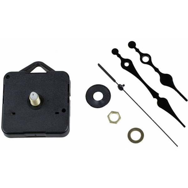 Klockmekanism - Kvartspendelrörelse för Klockreparation - DIY Mekaniska Delar - Svart Färg.