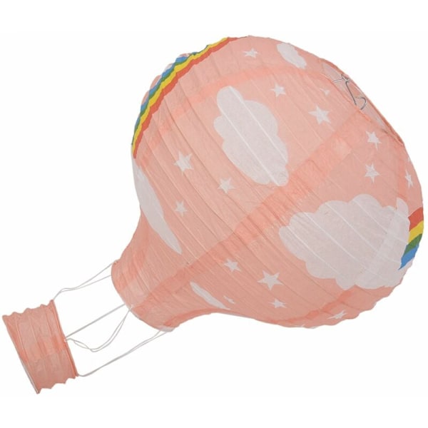 12 tommer varmluftballon lampeskærm papir lanterne bryllup fest dekoration loftlampe, pink regnbue