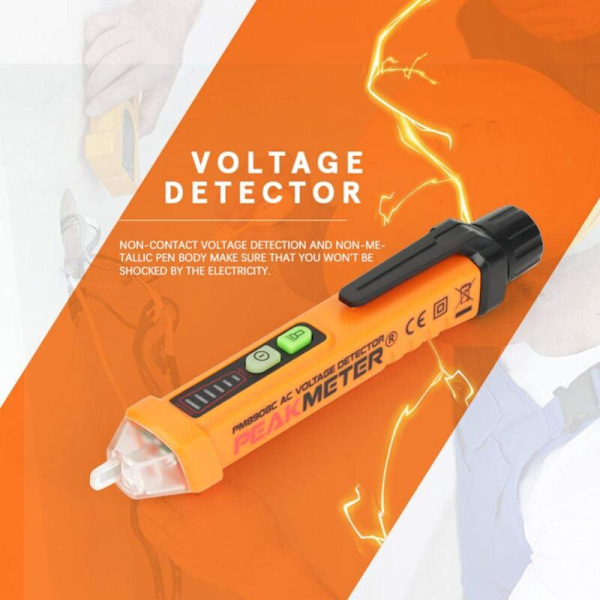 PEAKMETER PM8908C Spänningstestare med LED-indikator AC12-1000V