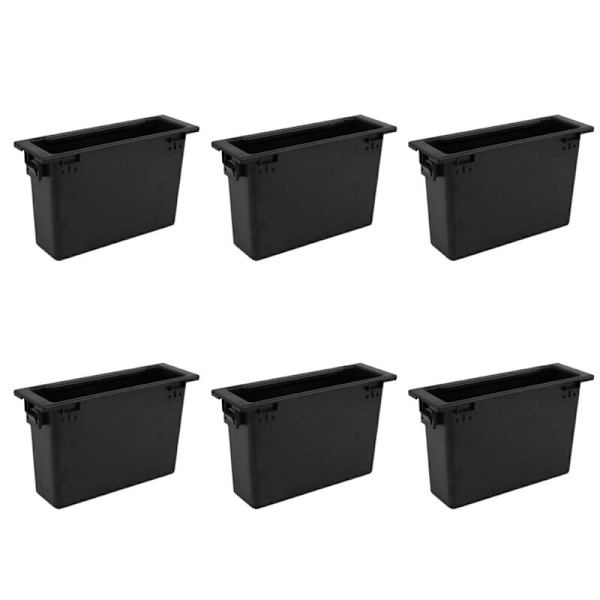 6X Förvaringsbox Bilstereo Radio Instrumentpanel Förvaring 1Din Fickkit Interiör Tillbehör för