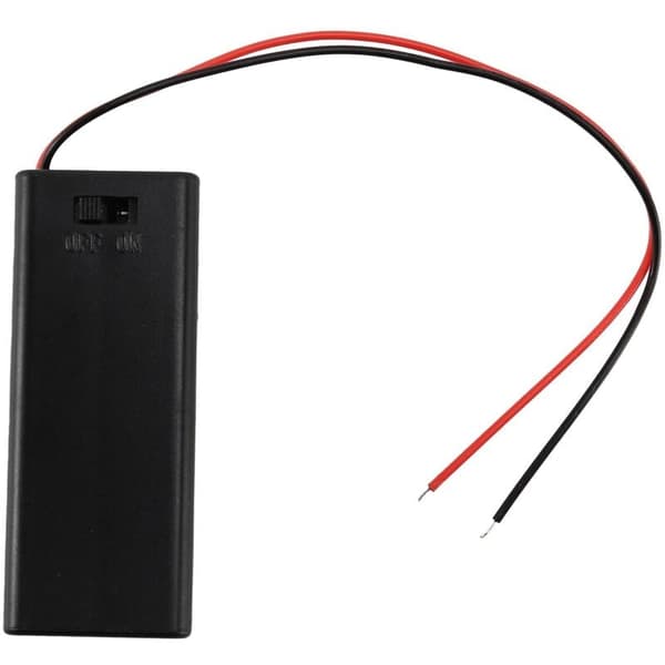 2 stk 2xAAA 3V batteriholder batteriholder a/bryter m deksel