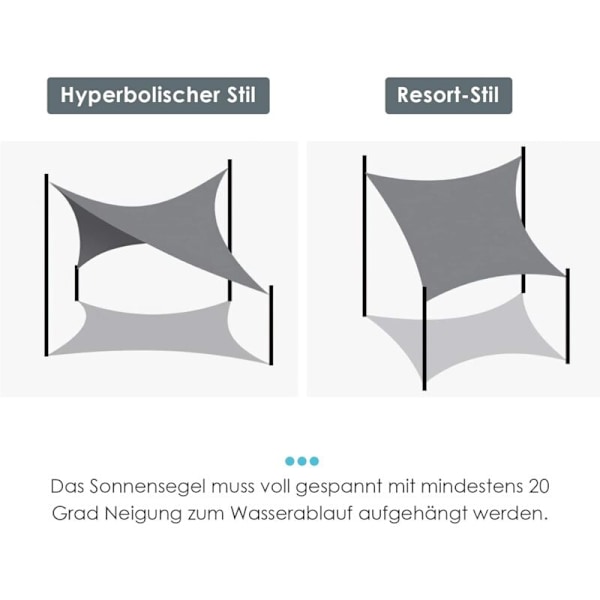 Tilbud, Vandtæt Rektangulær Solsejl, Oxford Polyester 95% UV-beskyttelse, Rivfast, Udendørs Solbeskyttelse til Have, Balkon, Terrac