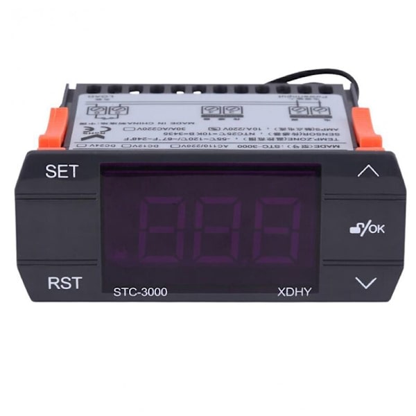 STC-3000 110V-220V 30A Tryk Digital Temperaturregulator Termostat med Sensor Testværktøj