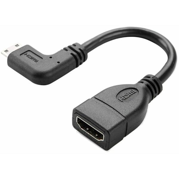 Mini To -kaapeli 0,5 jalkaa 90 asteen suorakulma Mini
