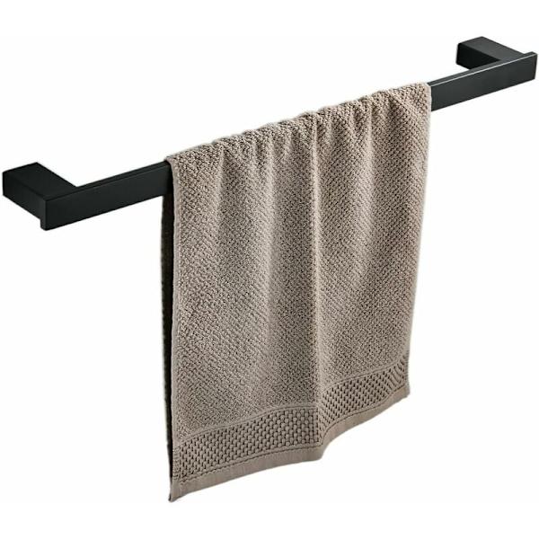 Handdukshållare för badrum, rostfritt stål, 40 cm handduksstång, svart, BA8003B-40