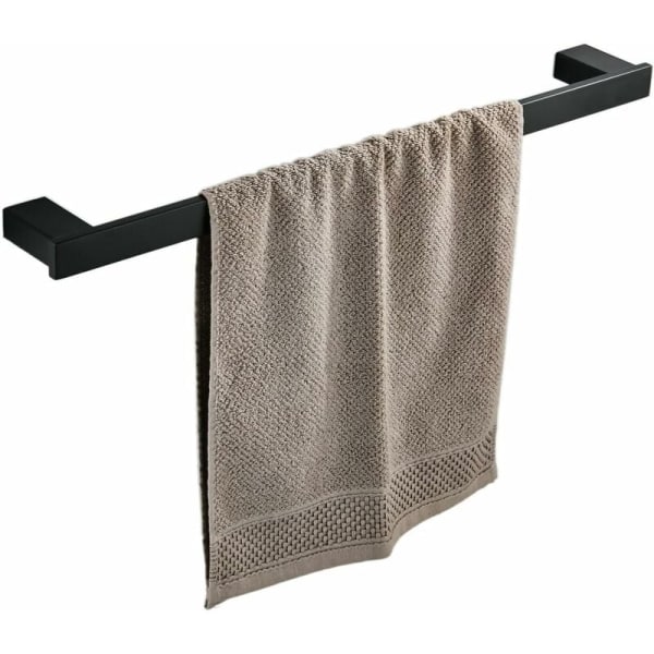Håndklædeholder til badeværelse, rustfrit stål, 40 cm håndklædestang, sort, BA8003B-40