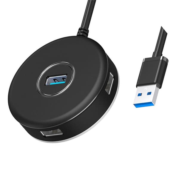 USB HUB 4 porter USB 3.0 HUB med for strømforsyning -USB til datamaskin USB3.0 USB-splitter