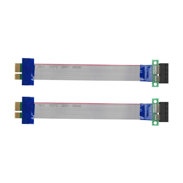 2 kpl PCI-Express PCI-E 1X kortin jatkokaapeli, pituus 20 cm
