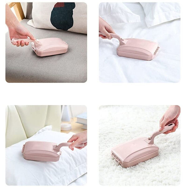 Tæppebørste Sweeper Snavs Håndholdt Sofa Seng Kæledyrshår Snavs Snavs Pels Rullebørste Husholdnings Rengøringsværktøj