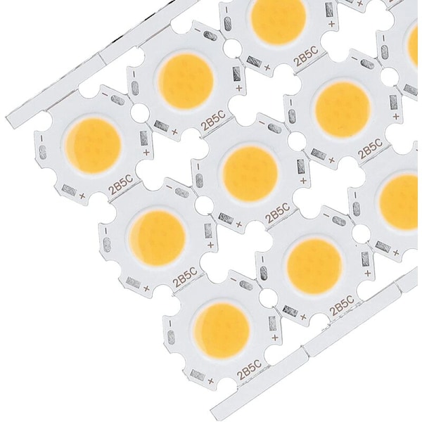 12 st LED-chips, 5W 15-17V COB Ljuskällskomponent för DIY-spotlight Downlight Taklampa (Varmvit)