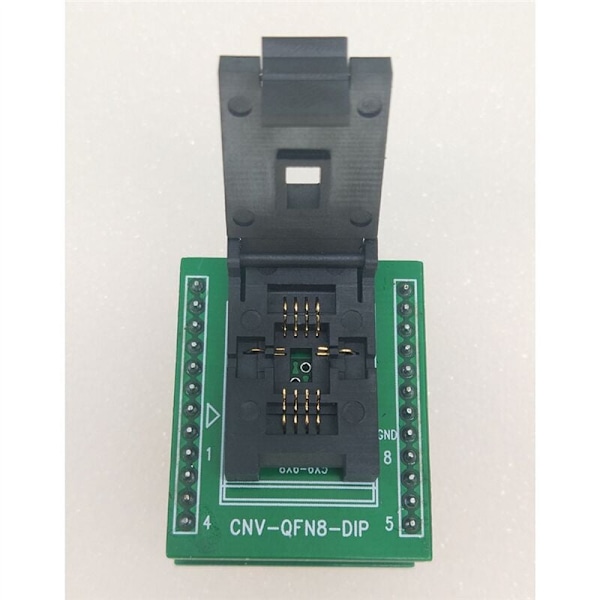 QFN8 DFN8 WSON8 Programmeringssokkel Pin Pitch 1,27 mm IC Kroppsstørrelse 6X8mm Clamshell Testsokkel ZIF Adapter Kelivn Sokkel