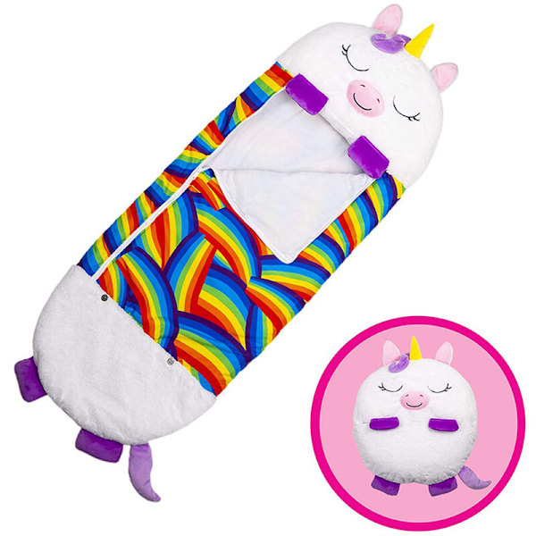 2 i 1 Tegneserie Dyre Sovepose Pute, Super Myk og Varm Sovepose for Barn, Sovepose Pute Nap Pute og Sovepose for Barn