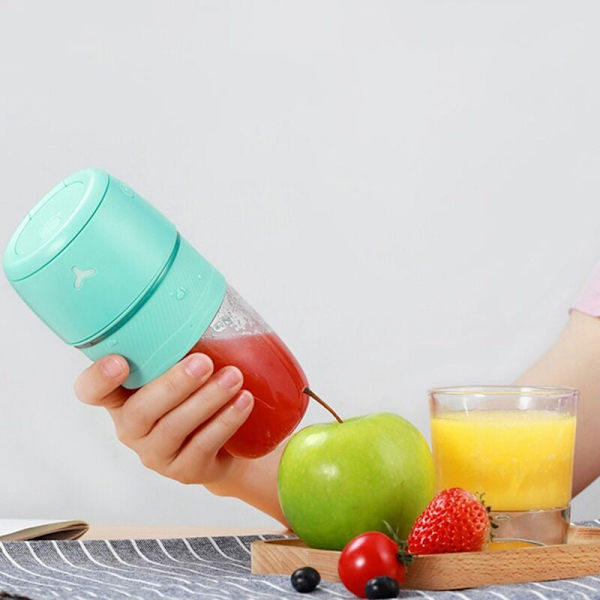 Bärbar mixer, personlig storlek mixrar för skakningar engångsjuicekopp minifruktjuicepress för hemmakök, grön