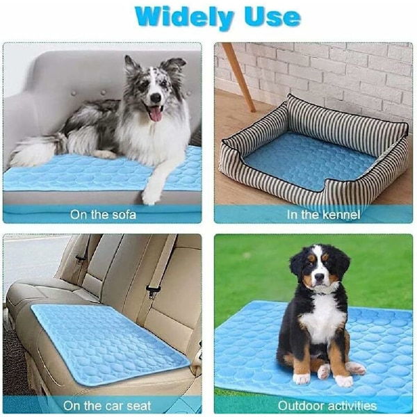 Kjølematte for hund Sommerhundematte Pustende kattepledd Katteisputer Ikke-klebende slitesterk pute Dyreprodukter (Rosa 62X50cm)