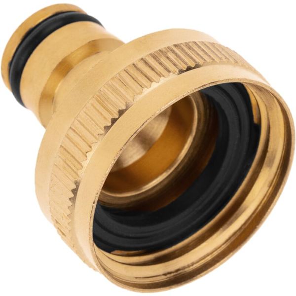 2-pack Kranadapter med 1 Hontråd i Mässing