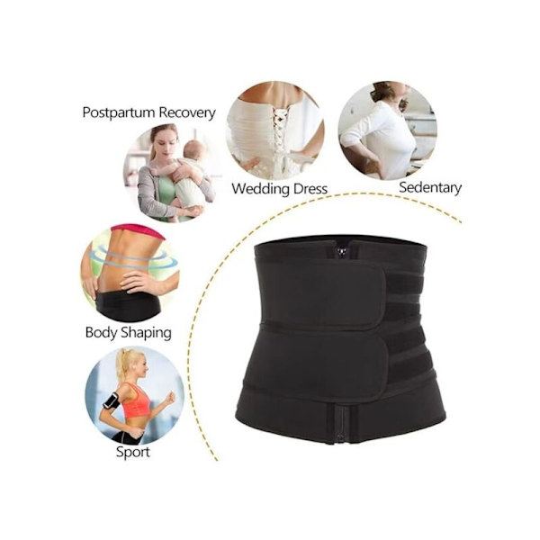Kvinnors Midjetränare Shapewear Magkontroll Kroppsshaper Bukformare Korsettband Bodysuit Fast Kontrollrörelse Kvinnor, Färg: Svart Storlek: M