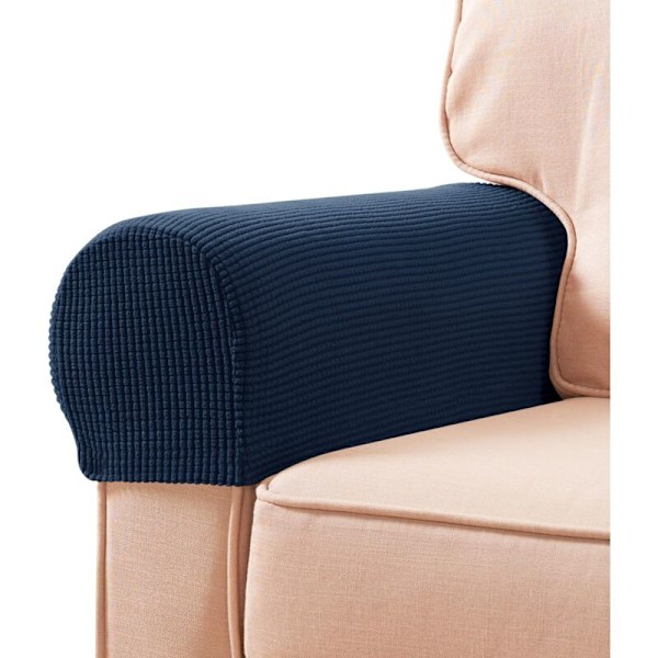 Stretch Armstödsöverdrag Spandex Armöverdrag för Stolar Soffa Armstol Överdrag för Recliner Soffa med Vridstift 2-pack Marinblå