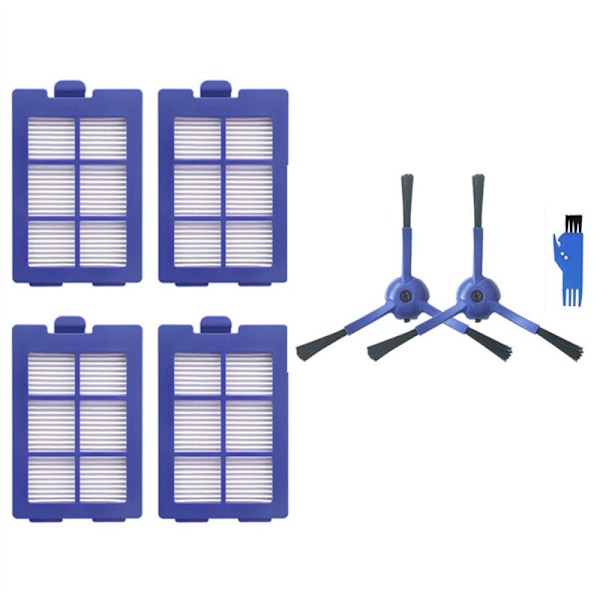 7 kpl Vaihto-osia Robovac X8 -sarjan hybridirobotti-imurille - Sivuharjat, HEPA-suodatin