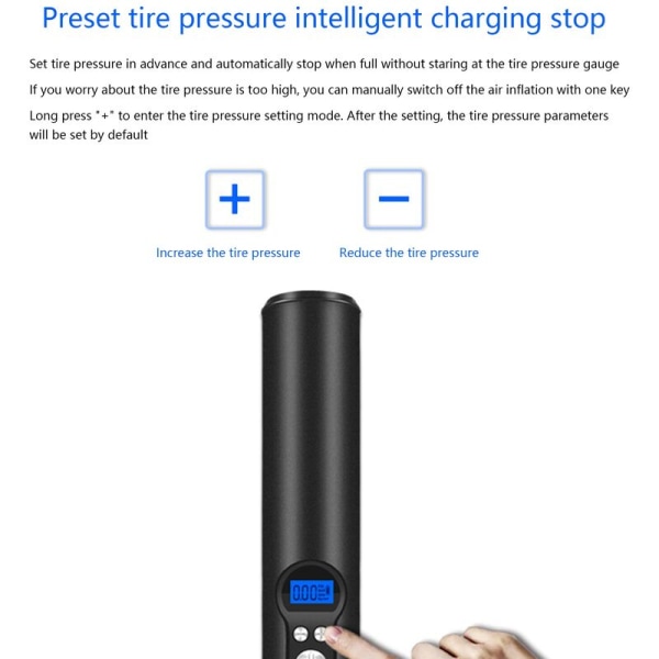 Elektrisk bil luftpumpe mini bil luftpumpe kompressor 12V digital display dæk oppustelig pumpe til bil