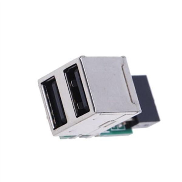 1 st Interna Moderkort 9-stifts till 2-ports USB 2.0 En Adapterkonverterare Moderkort PCB-kort Förlängare