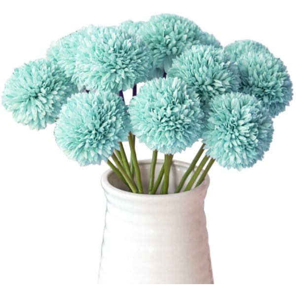 Silk Flowers Dandelion Flower Ball Bouquet Fake Artificial Chrysanthemum Ball Flowers for Home Garden Wedding Decor G