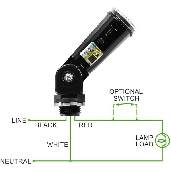 2 stk., skumring til daggry/dag-nat-sensor, fotoelektrisk kontakt, fotocellesensor, IP65 vandtæt fotocelle til udendørslys