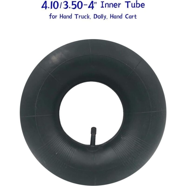 2 stk 4.10/3.50-4 Inner Tube Tire TR-13 Rett Ventil for Håndtruck, Trillebår, Håndvogn, Hagevogn, Gressklipper--