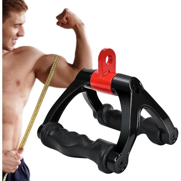 Triceps Pull Up Strap, Nylon Alloy Kabelmaskinshandtag, Halksäker V-formad Kabelmaskinshandtag, Dubbelrad D-Ring Träning Handtag för Arbete