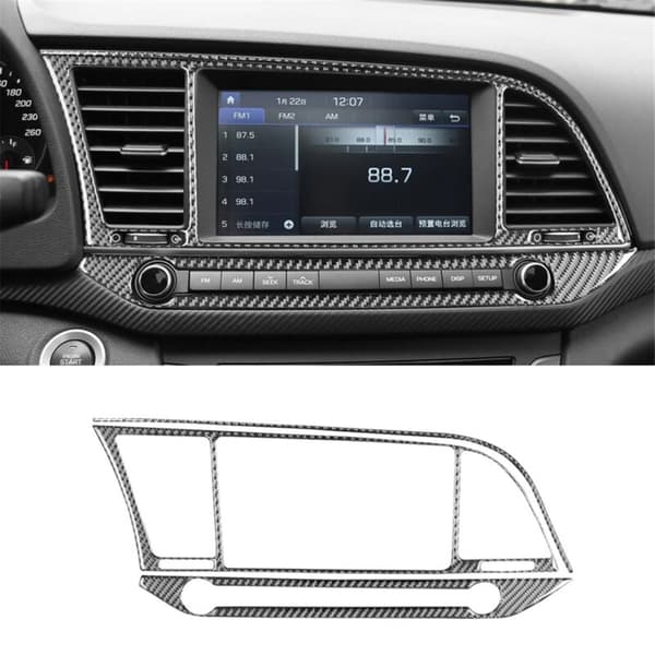 Blød fiber til 2017 2018 2019 2020 Center Console Navigation Cover Trim Panel Frame Tilbehør