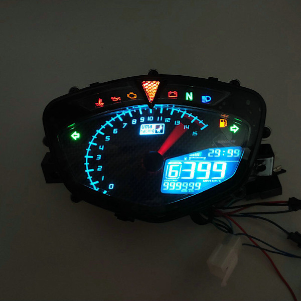 för LC135 Motorcykel Varvräknare Mätare Digital Hastighetsmätare Mätare Tacho Instrument